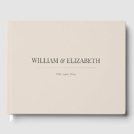 Minimalistisch trouwgastenboek | Zachte Latte Gastenboek