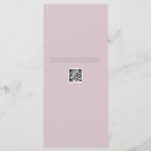 Minimalistisch trouwmenu Dusky Rose Menu (Achterkant)
