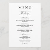 Minimalistisch trouwmenu en bedankkaart menu (Voorkant)