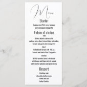 Minimalistisch trouwmenu, Modern, script Menu (Voorkant)