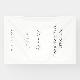 Minimalistisch trouwontvangstbord | Aangepast mode Spandoek