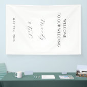 Minimalistisch trouwontvangstbord | Aangepast mode Spandoek (Beurs)