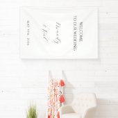 Minimalistisch trouwontvangstbord | Aangepast mode Spandoek (Insitu)