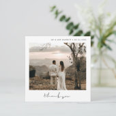 Minimalistisch trouwplein Hartelijk dank Aankondiging (Staand voorkant)