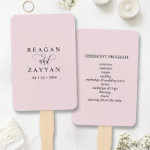 Minimalistisch Trouwprogramma in Roze
