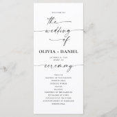 Minimalistisch trouwprogramma programmakaart (Voorkant)