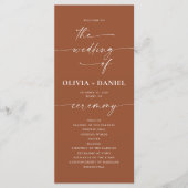 Minimalistisch trouwprogramma programmakaart (Voorkant)