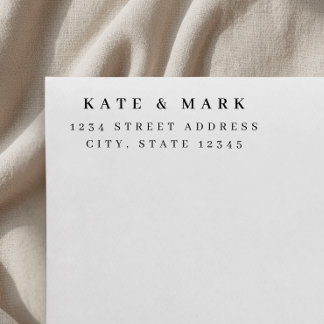 Minimalistisch Trouwretouradres Zelfinktende Stempel