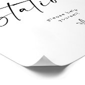 Minimalistisch Trouwvoedselstation teken Poster (Hoek)