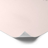 Minimalistisch Trouwzaalplan (8) Warm Blush Poster (Hoek)