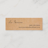 Minimalistisch TTYS Faux Linnen Mini Visitekaartje (Achterkant)