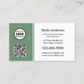 Minimalistisch tuingroen lef visitekaartje (Achterkant)