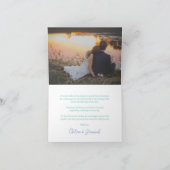 Minimalistisch Turquoise Aangepaste foto Hartelijk Bedankkaart (Binnen)