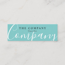 Minimalistisch Turquoise Chic Typo Mini Visitekaar Visitekaartje