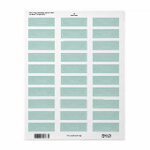 Minimalistisch turquoise twee-grens retouradres etiket (Full Sheet)