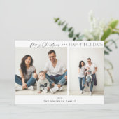 Minimalistisch twee-fotokerst (Staand voorkant)