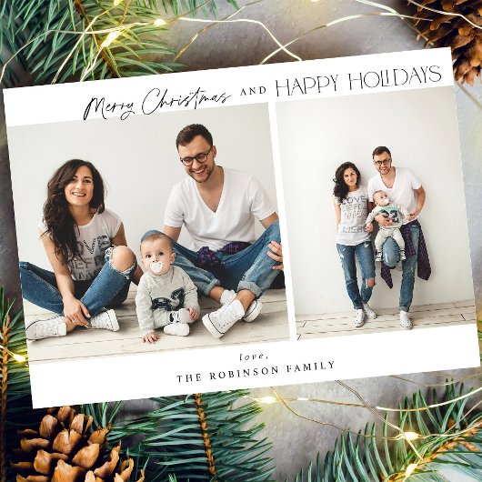 Minimalistisch twee-fotokerst