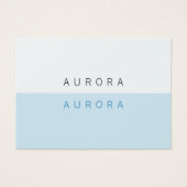 Minimalistisch tweetonig blauw cadeaubon visitekaartje (Voorkant)