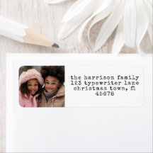 Minimalistisch typemachine kerstretouradres