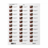 Minimalistisch typemachine kerstretouradres etiket (Full Sheet)