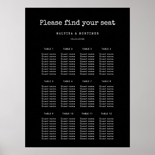 minimalistisch typemachineschema poster (Voorkant)