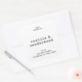 Minimalistisch  Typewriter Candle Label (Envelop)