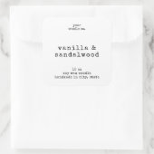 Minimalistisch  Typewriter Candle Label (Tas)