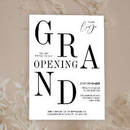 Minimalistisch Typografie Business Grand Opening E Kaart