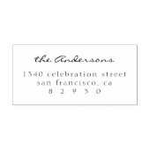 Minimalistisch Typografie Familie Script Retouradr Zelfinktende Stempel (Design)