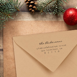 Minimalistisch Typografie Familie Script Retouradr Zelfinktende Stempel