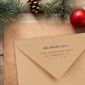 Minimalistisch Typografie Familie Script Retouradr Zelfinktende Stempel