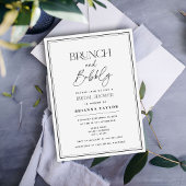 Minimalistisch Typografie Zwart-wit Vrijgezellenfe Kaart