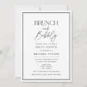 Minimalistisch Typografie Zwart-wit Vrijgezellenfe Kaart (Voorkant)