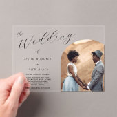 Minimalistisch Typografieforecht Acryl Uitnodigingen (Insitu (Draagbaar))