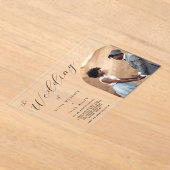 Minimalistisch Typografieforecht Acryl Uitnodigingen (Laagn)