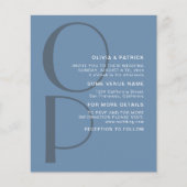 Minimalistisch Typografiemonogram Weddenschap (Voorkant)