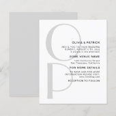 Minimalistisch Typografiemonogram Weddenschap (Voorkant / Achterkant)