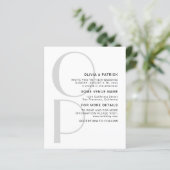 Minimalistisch Typografiemonogram Weddenschap (Staand voorkant)