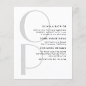 Minimalistisch Typografiemonogram Weddenschap (Voorkant)