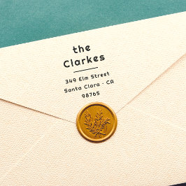 Minimalistisch Typografienaam Return-adres Rubberstempel