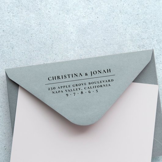 Minimalistisch Typografiesstel met verschillende n Rubberstempel