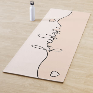 Minimalistisch typografisch ontwerp voor vrijheid yogamat