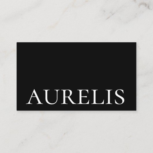 Minimalistisch typografisch Visitekaartje ontwerp (Achterkant)