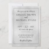 Minimalistisch uitnodigen voor bruiloft kaart (Voorkant)