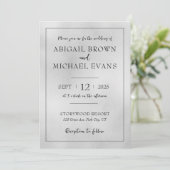Minimalistisch uitnodigen voor bruiloft kaart (Staand voorkant)