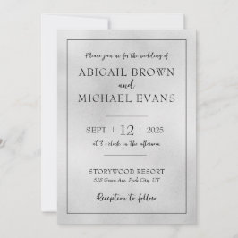 Minimalistisch uitnodigen voor bruiloft kaart