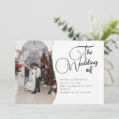 Minimalistisch uitnodigen voor bruiloft kaart (Staand voorkant)