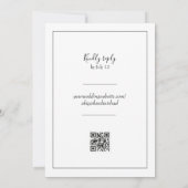 Minimalistisch uitnodigen voor bruiloft kaart (Achterkant)