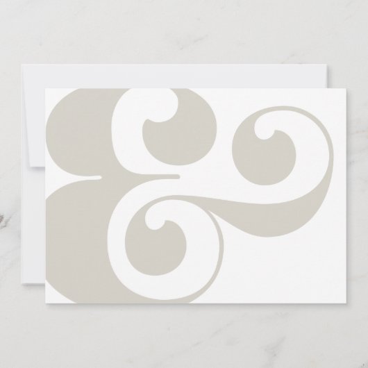 Minimalistisch uitnodigen voor een huwelijk met Tr Kaart (Achterkant)