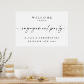 Minimalistisch uitnodigingsfeest welkomstbord poster (Keuken)